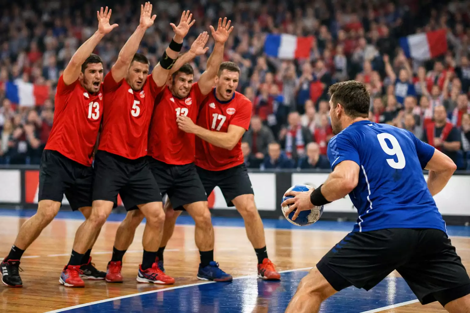 Action de jeu lors d\'un match de Liqui Moly Starligue