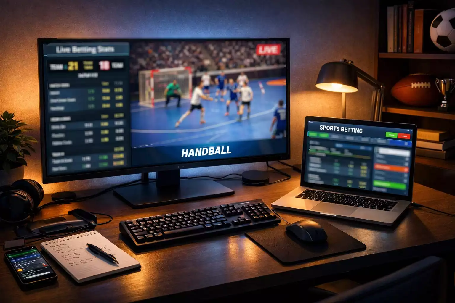 Configuration multi-&eacute;crans pour suivre les matchs de handball